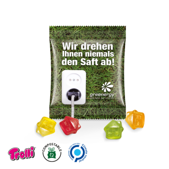 Trolli - Fruchtgummi Minitüte 10g, "Haus", kompostierbare Folie