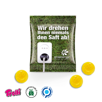 Trolli - Fruchtgummi Minitüte 10g, "Smile", kompostierbare Folie