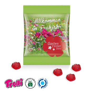 Trolli - Fruchtgummi Minitüte Sonderform 10g, kompostierbare Folie