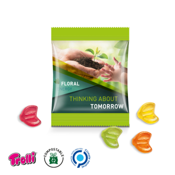 Trolli - Fruchtgummi Minitüte 15g, "EURO-Zeichen", kompostierbare Folie