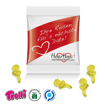 Trolli - Fruchtgummi Minitüte Sonderform 15g, kompostierbare Folie