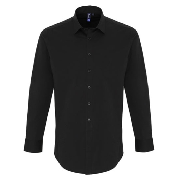 Men´s Stretch Fit Poplin Long Sleeve Cotton Shirt
