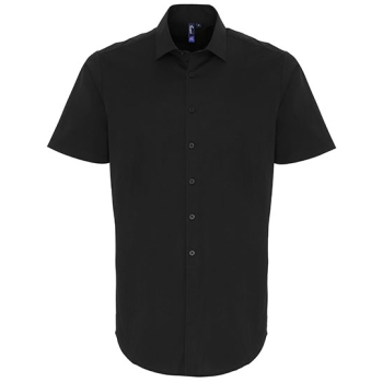 Men´s Stretch Fit Poplin Short Sleeve Cotton Shirt