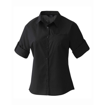 Women´s Roll-Sleeve Poplin Blouse