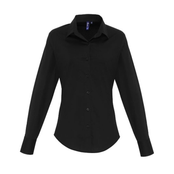 Women´s Stretch Fit Poplin Long Sleeve Cotton Shirt