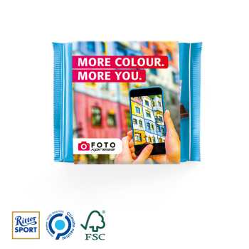 Ritter SPORT 100g mit Papierbanderole, Alpenmilch