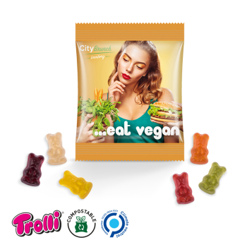 Trolli - Vegane Bärchen Minitüte, kompostierbare Folie
