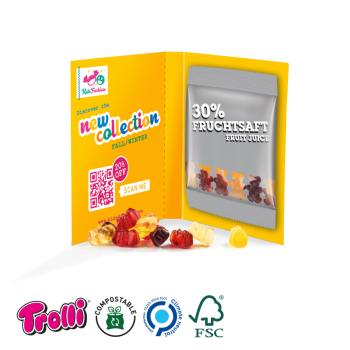 Trolli - Werbekarte MIDI Fruchtgummi Minitüte