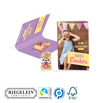 Werbekarte Riegelein Schoko Osterhase