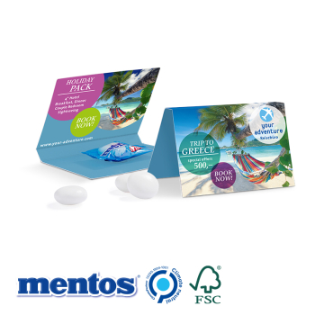 Werbekarte Visitenkartenformat Mentos Kaudragee 1er Mint