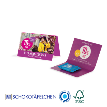 Werbekarte  Ritter SPORT Schokotäfelchen Alpenmilch