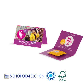 Werbekarte  Ritter SPORT Schokotäfelchen Knusperflakes