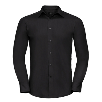 Men`s Long Sleeve Tailored Polycotton Poplin Shirt