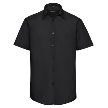 Men`s Short Sleeve Tailored Polycotton Poplin Shirt