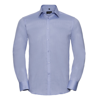 Men`s Long Sleeve Tailored Herringbone Shirt