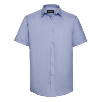 Men`s Short Sleeve Tailored Herringbone Shirt
