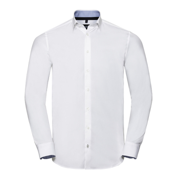 Men`s Long Sleeve Tailored Contrast Ultimate Stretch Shirt 